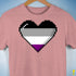 Asexual Pride 8-Bit Pixel Heart Premium Unisex T-Shirt - Mauve Heather